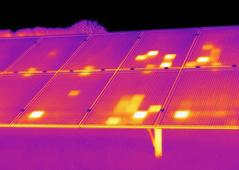 Тепловизионная сьемка солнечных фото-модулей